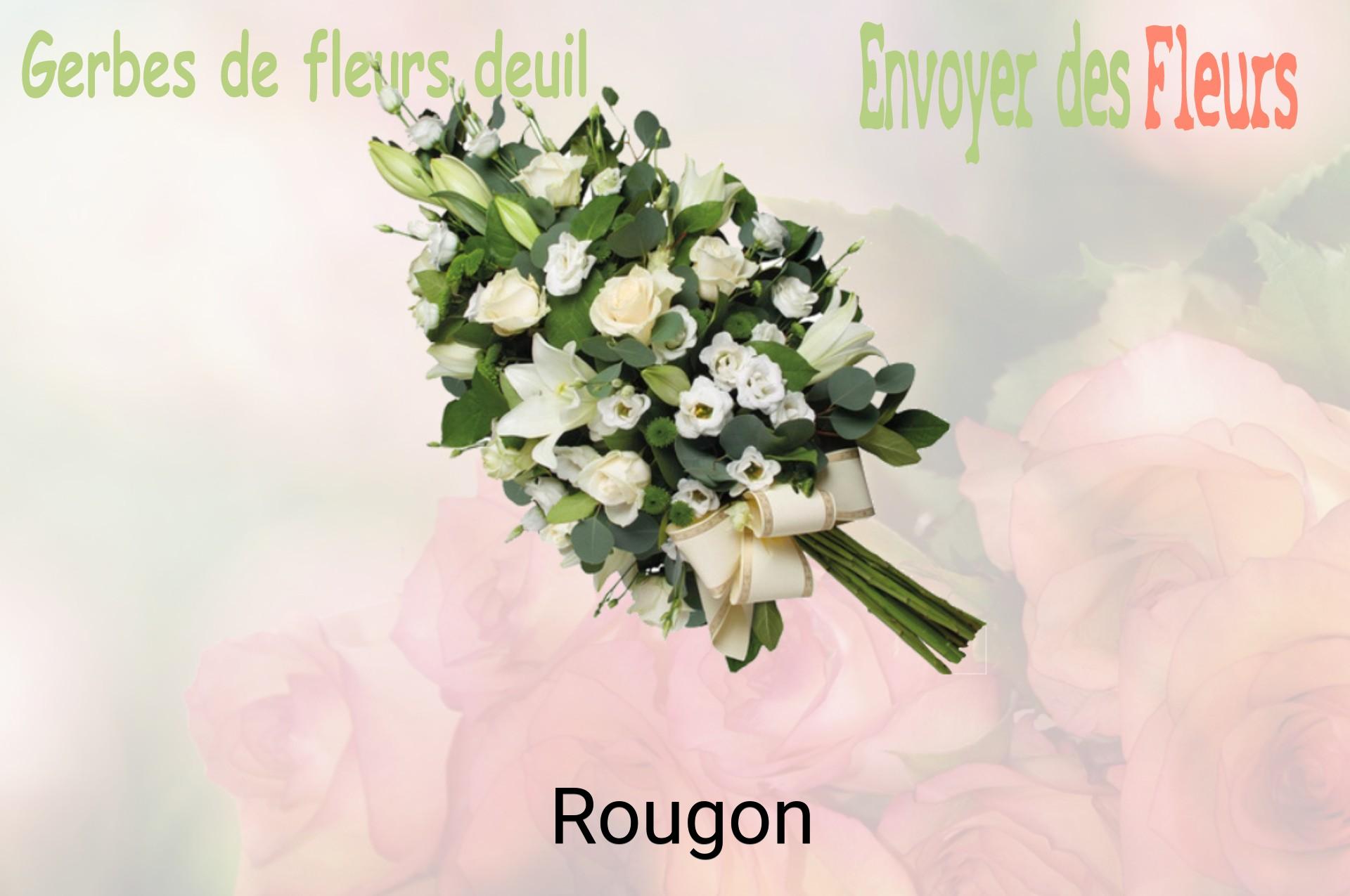 Gerbe de fleurs de deuil livrée à Rougon